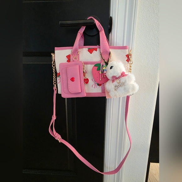 NWT Juicy Couture Juicy Festival Mini Bag - Cream Multi - Picture 4 of 6